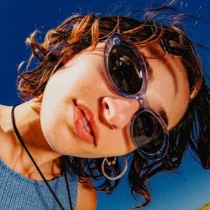 Crap x Lisa Says Gah Blue Sunglasses